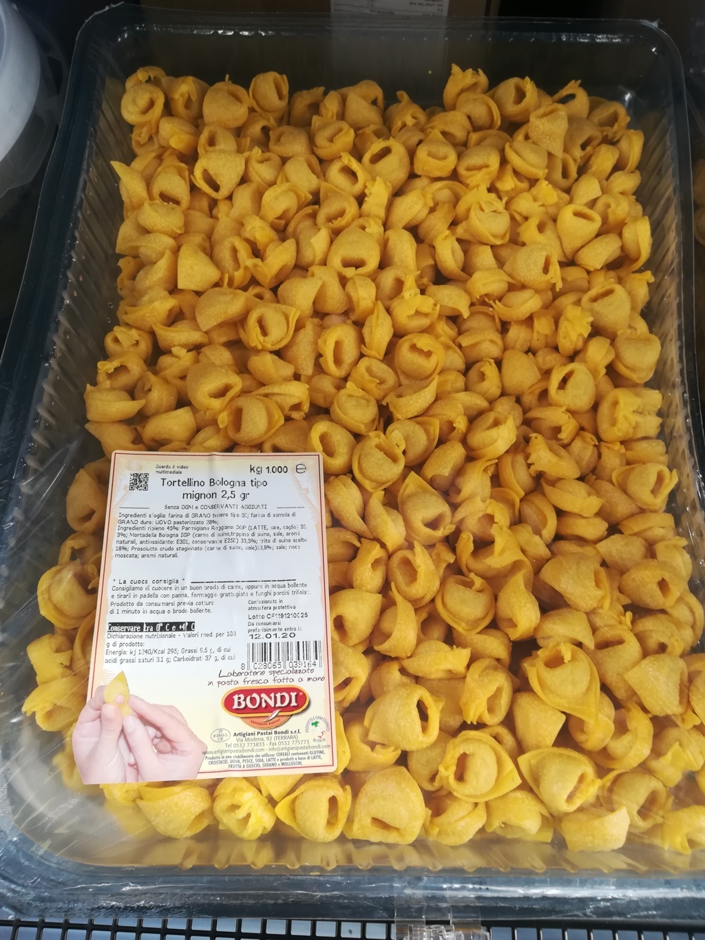 TORTELLINI di BOLOGNA MIGNON pasta fresca 1kg Italy Food Shop